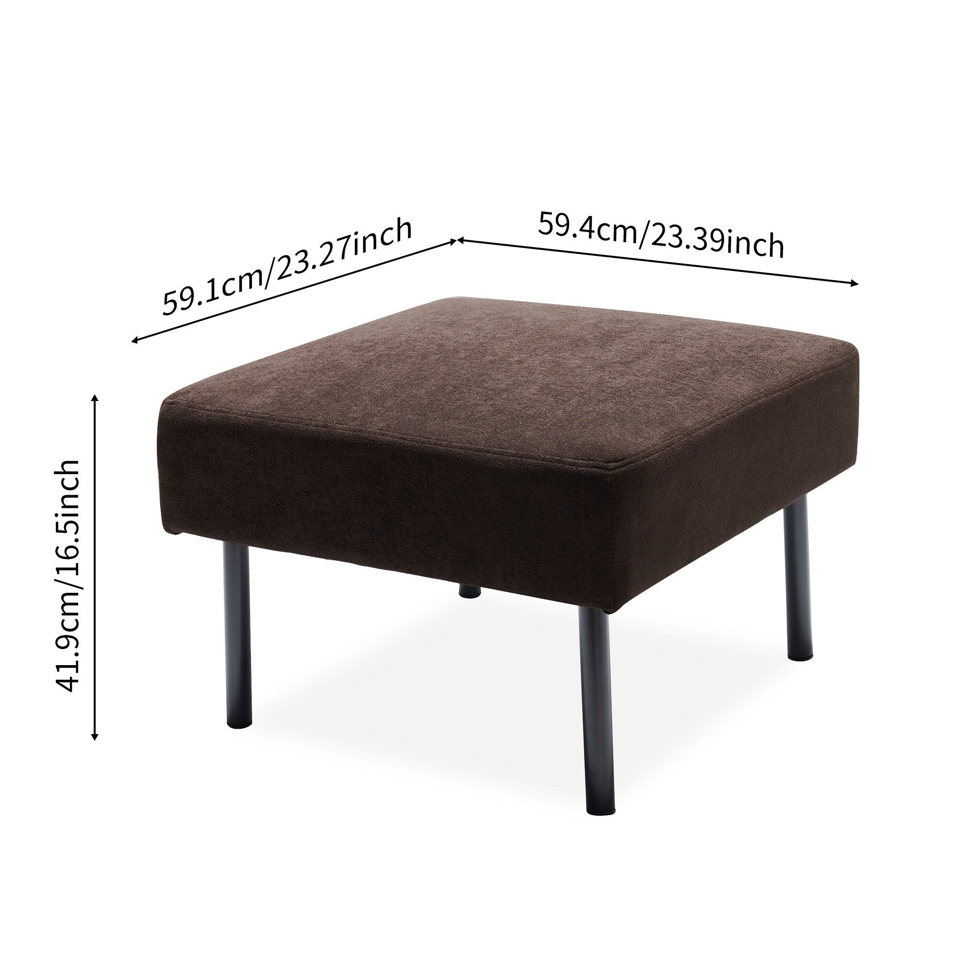 3 Seater L-Shaped Polyester Fabric Sofa with Ottoman, Modern Upholstered Sofa, Comfy Small Couches for Small Space