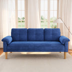 3-Seater Modern Upholstered Sofa, Convertible Sofa, Sofa Bed with Sturdy Wooden Legs for Living Room