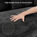 3-Seater Modern Upholstered Sofa, Convertible Sofa, Sofa Bed with Sturdy Wooden Legs for Living Room