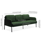 3 Seater Polyester Fabric Sofa, Modern Upholstered Sofa, Comfy Small Couches for Small Space Living Room, Bedroom, Office