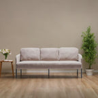 3 Seater Polyester Fabric Sofa, Modern Upholstered Sofa, Comfy Small Couches for Small Space Living Room, Bedroom, Office