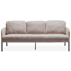 3 Seater Polyester Fabric Sofa, Modern Upholstered Sofa, Comfy Small Couches for Small Space Living Room, Bedroom, Office