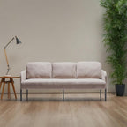 3 Seater Polyester Fabric Sofa, Modern Upholstered Sofa, Comfy Small Couches for Small Space Living Room, Bedroom, Office