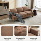 3-Seater Sofa - Breathable Fabric, Supportive Armrests & Sturdy Legs