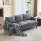 3-Seater Sofa - Breathable Fabric, Supportive Armrests & Sturdy Legs