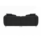 3 Seater Sofa Solid Wood Frame Couch with 4 Pillows
