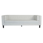 3-Seater Velvet Upholstered Tufted Coach Sofa