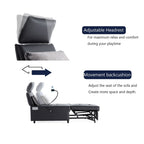 3-in-1 Convertible Chair Bed Adjustable Sofa Reclining Lounge with Bluetooth Speakers, USB Ports and Soft Pillow