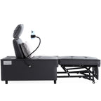 3-in-1 Convertible Chair Bed Adjustable Sofa Reclining Lounge with Bluetooth Speakers, USB Ports and Soft Pillow