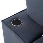3-in-1 Convertible Chair Bed Adjustable Sofa Reclining Lounge with Bluetooth Speakers, USB Ports and Soft Pillow