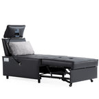 3-in-1 Convertible Chair Bed Adjustable Sofa Reclining Lounge with Bluetooth Speakers, USB Ports and Soft Pillow