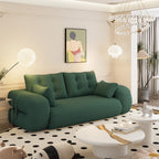 3-in-1 Teddy Fabric Foam-Filled Sleeper Sofa Bed