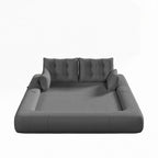 3-in-1 Teddy Fabric Foam-Filled Sleeper Sofa Bed