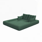 3-in-1 Teddy Fabric Foam-Filled Sleeper Sofa Bed