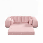 3-in-1 Teddy Fabric Foam-Filled Sleeper Sofa Bed