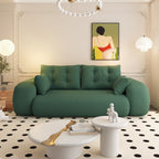 3-in-1 Teddy Fabric Foam-Filled Sleeper Sofa Bed