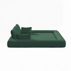 3-in-1 Teddy Fabric Foam-Filled Sleeper Sofa Bed