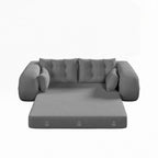 3-in-1 Teddy Fabric Foam-Filled Sleeper Sofa Bed