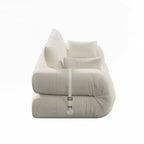 3-in-1 Teddy Fabric Foam-Filled Sleeper Sofa Bed