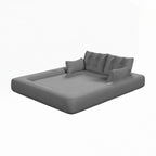 3-in-1 Teddy Fabric Foam-Filled Sleeper Sofa Bed