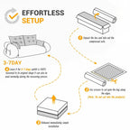 3-in-1 Teddy Fabric Foam-Filled Sleeper Sofa Bed