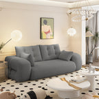 3-in-1 Teddy Fabric Foam-Filled Sleeper Sofa Bed