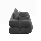 3-in-1 Teddy Fabric Foam-Filled Sleeper Sofa Bed