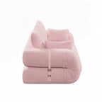 3-in-1 Teddy Fabric Foam-Filled Sleeper Sofa Bed