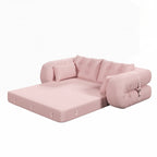 3-in-1 Teddy Fabric Foam-Filled Sleeper Sofa Bed