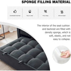 3-in-1 Velvet Sleeper Sofa Bed - Pull Out Couch with Adjustable Backrest, Armrests & Storage Pockets for Living Room