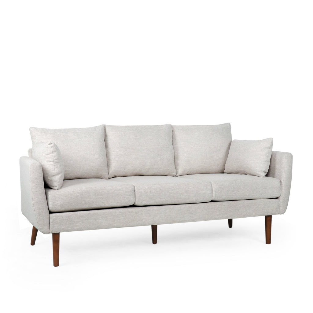 3-seater Sofa with Birchwood Legs and Pillows