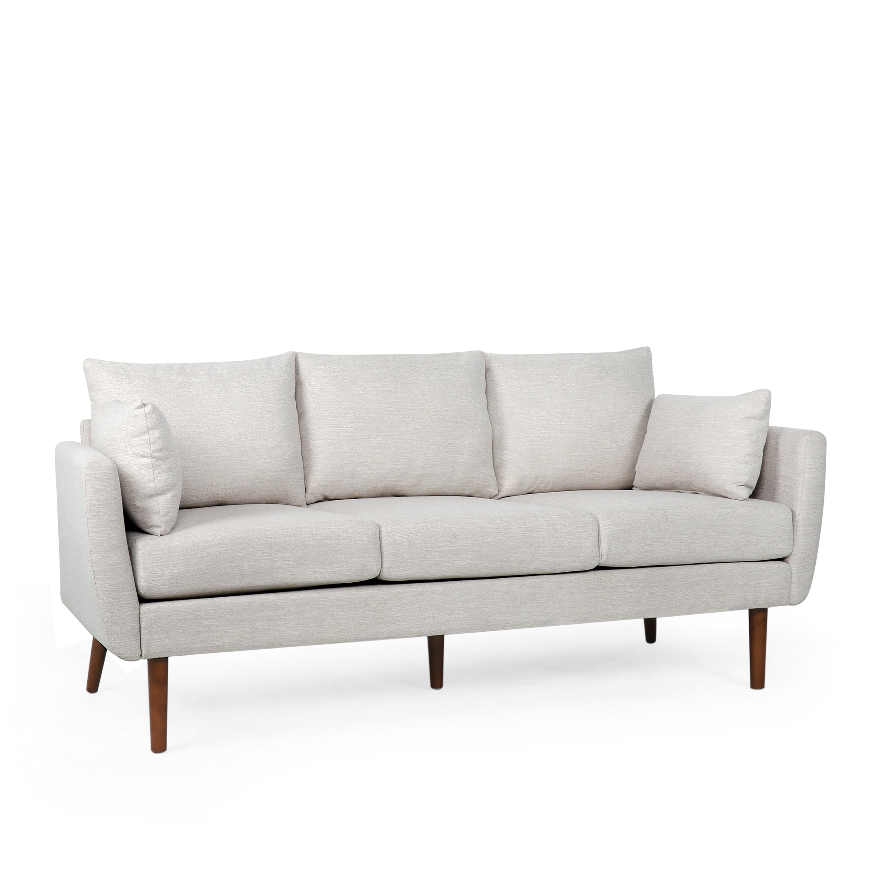 3-seater Sofa with Birchwood Legs and Pillows