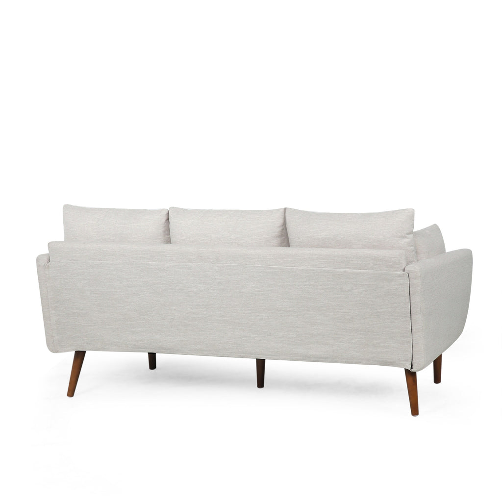 3-seater Sofa with Birchwood Legs and Pillows