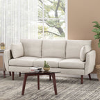 3-seater Sofa with Birchwood Legs and Pillows