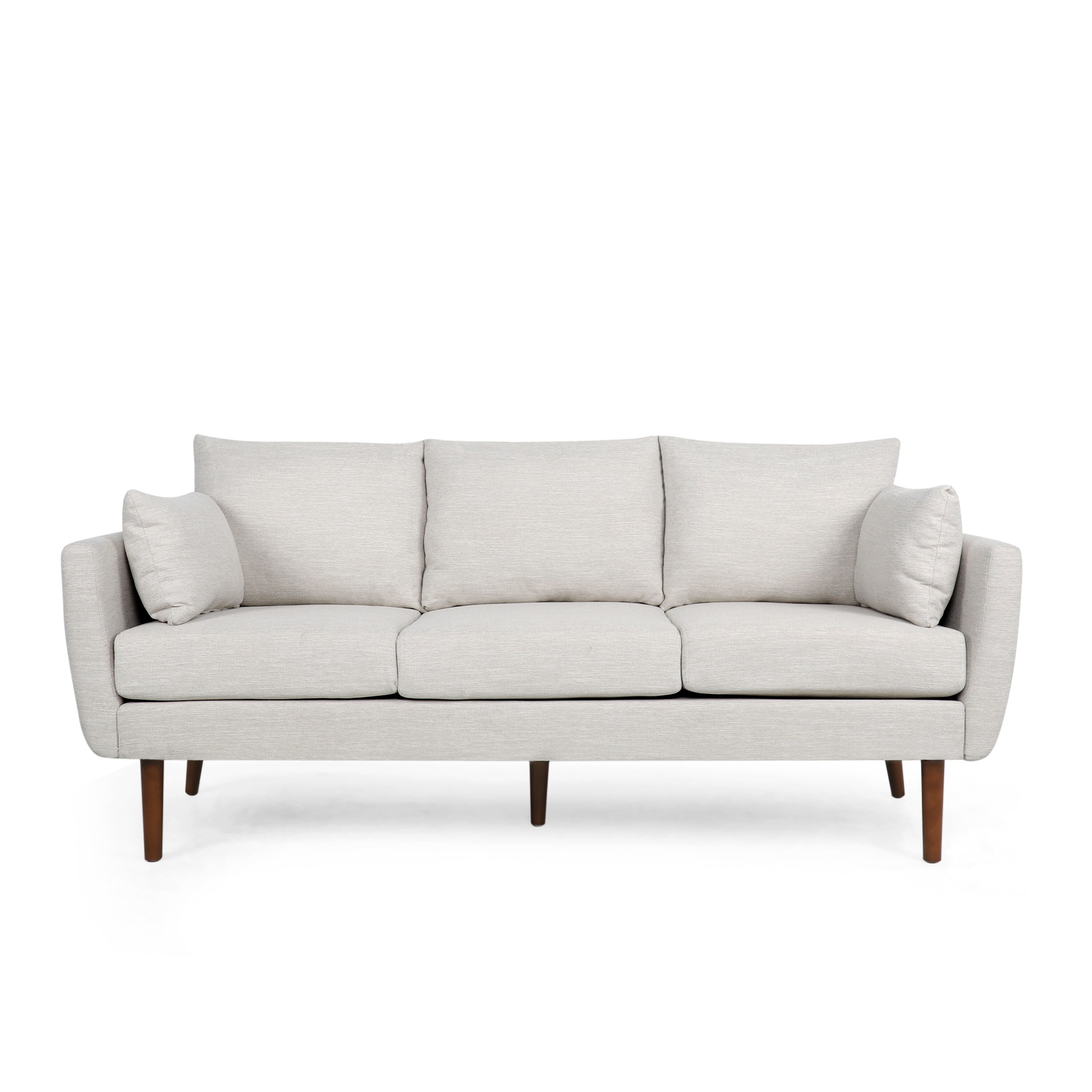 3-seater Sofa with Birchwood Legs and Pillows