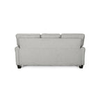 3-seater Sofa with Overstuffed Cushions and Tapered Legs