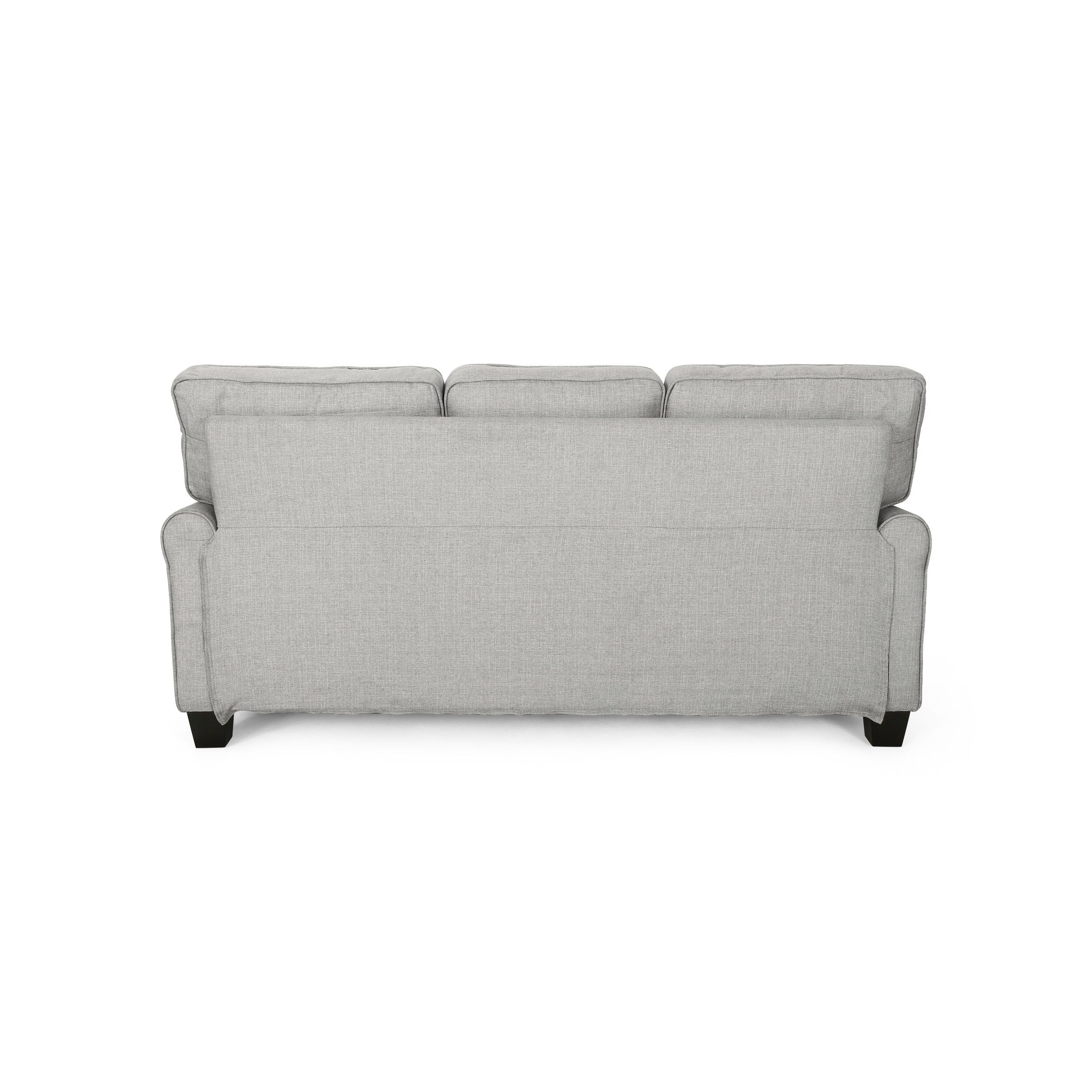 3-seater Sofa with Overstuffed Cushions and Tapered Legs