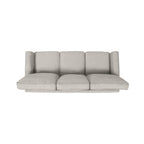 3-seater Sofa with Overstuffed Cushions and Tapered Legs