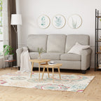3-seater Sofa with Overstuffed Cushions and Tapered Legs