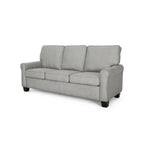 3-seater Sofa with Overstuffed Cushions and Tapered Legs
