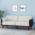 3-seater Sofa with Wood Legs and Exposed Frame