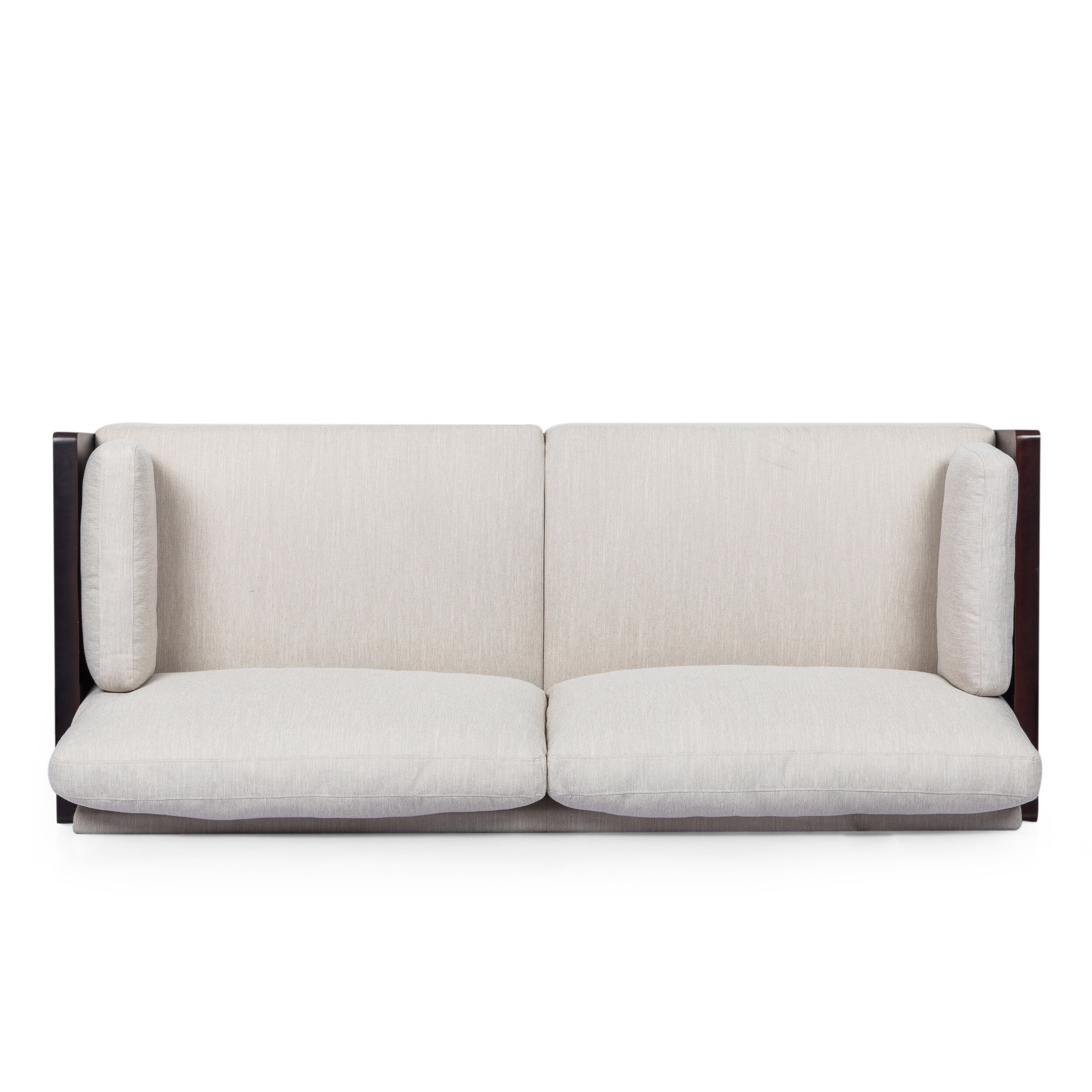 3-seater Sofa with Wood Legs and Exposed Frame
