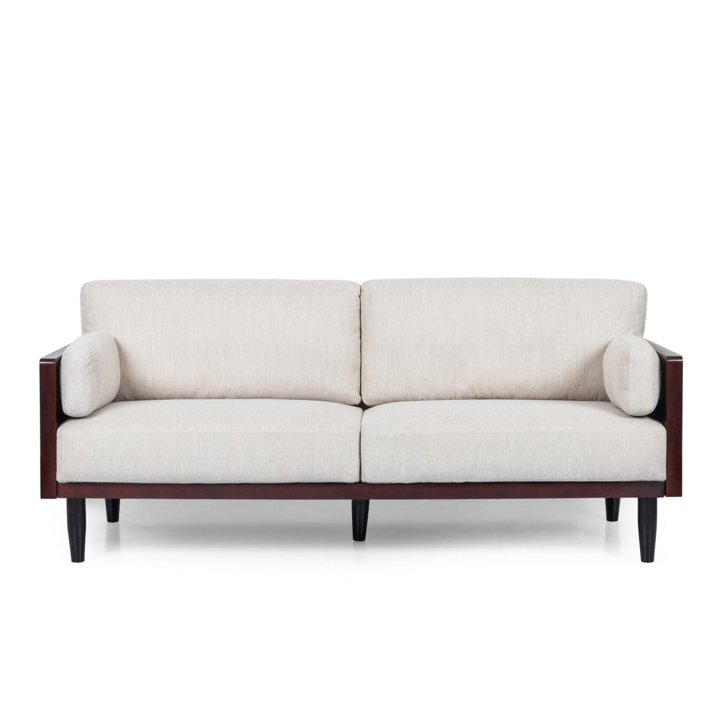 3-seater Sofa with Wood Legs and Exposed Frame