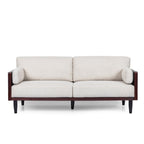 3-seater Sofa with Wood Legs and Exposed Frame
