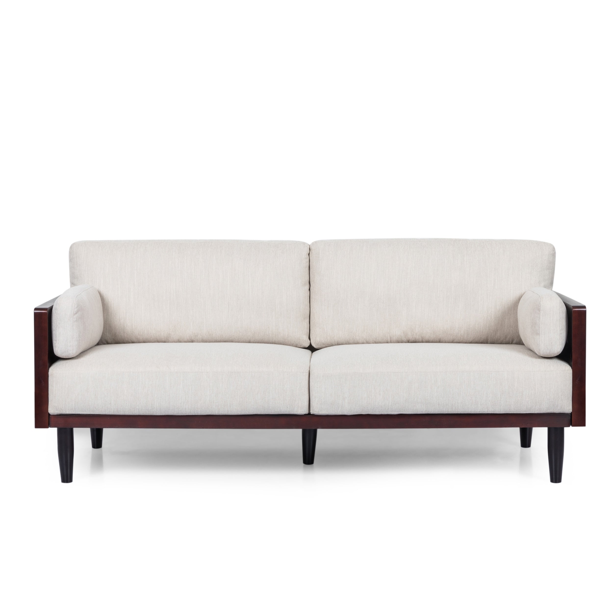3-seater Sofa with Wood Legs and Exposed Frame
