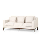 3-seater Sofa with Wood Legs and Matching Pillows