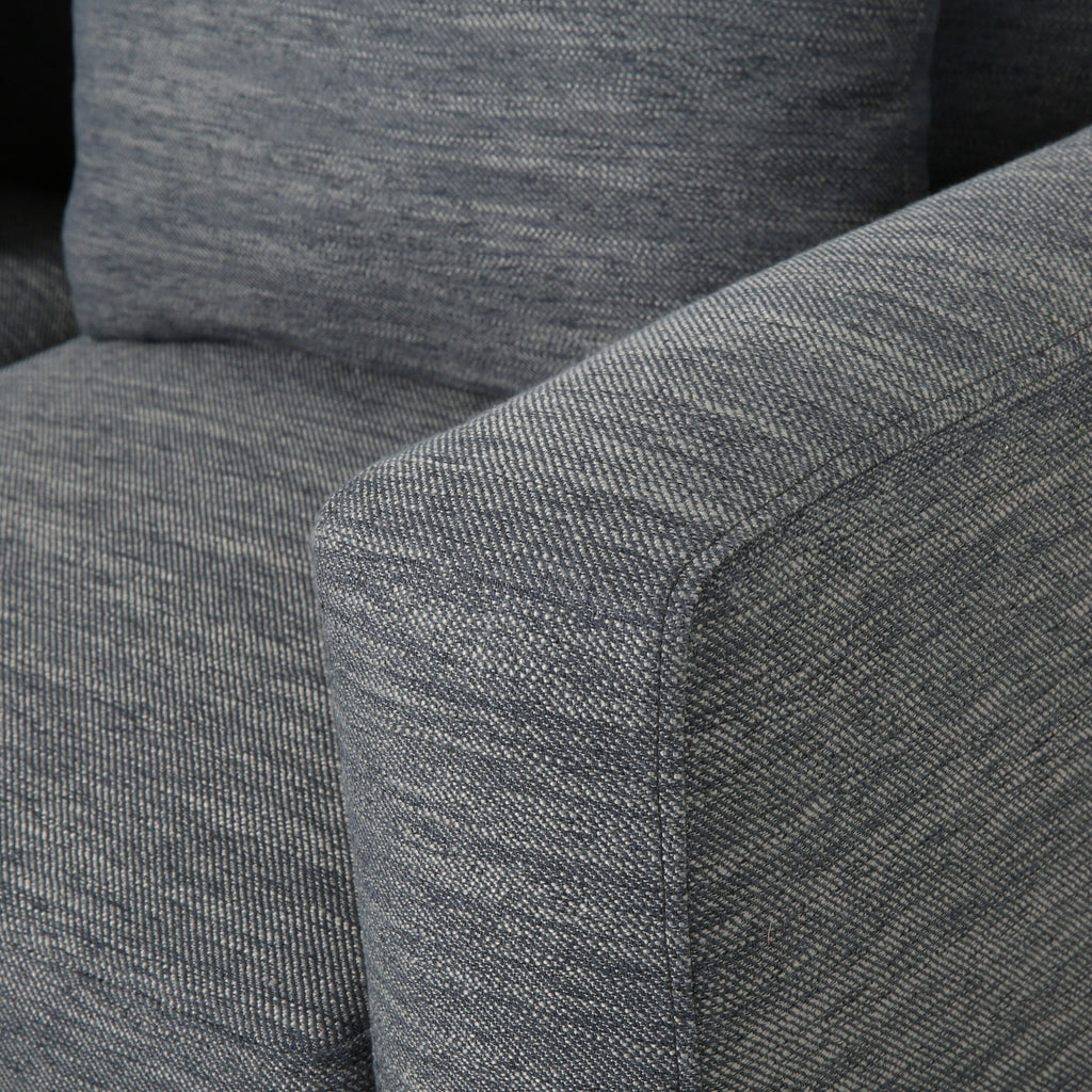3-seater Sofa with Wood Legs and Matching Pillows