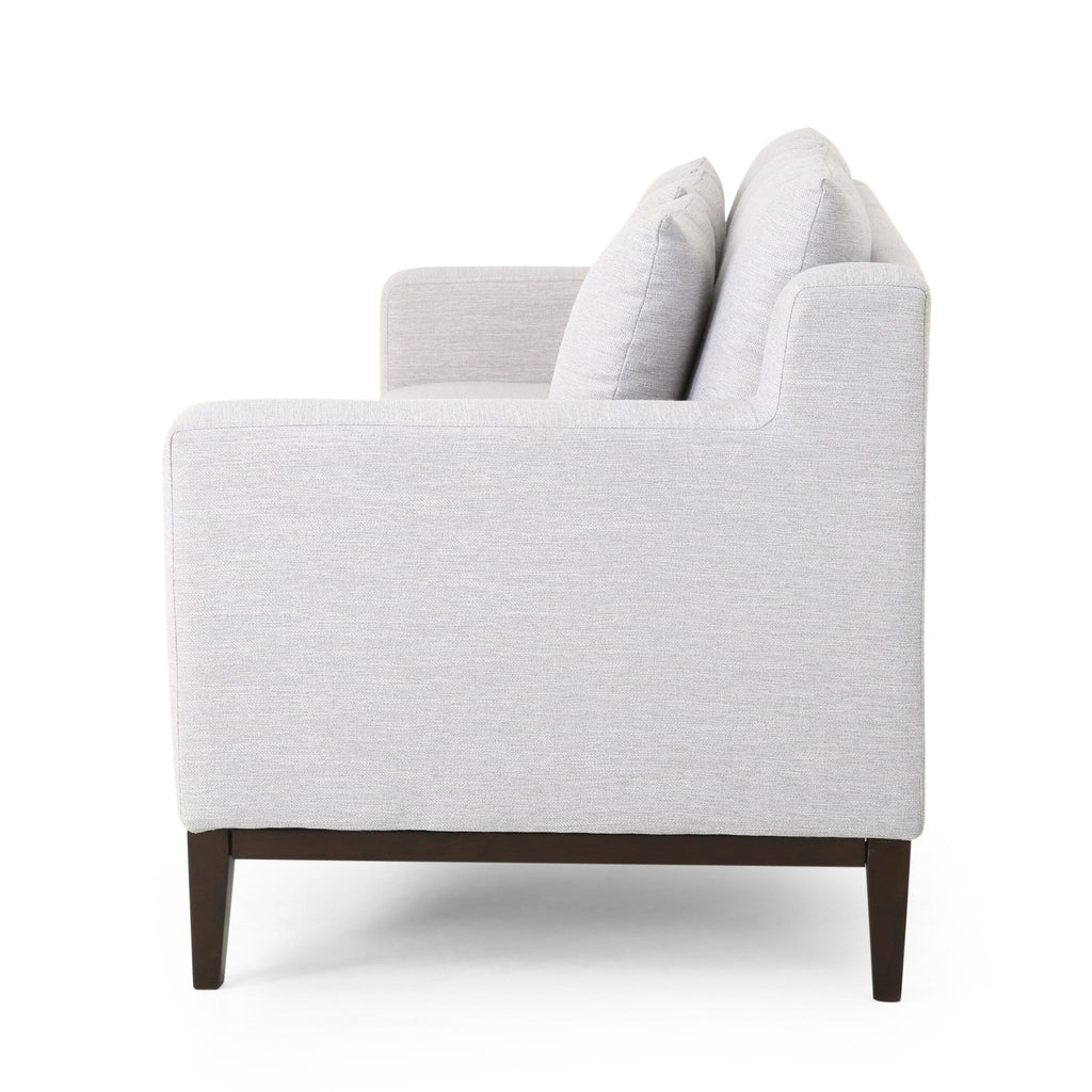 3-seater Sofa with Wood Legs and Matching Pillows