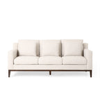 3-seater Sofa with Wood Legs and Matching Pillows