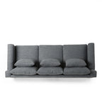 3-seater Sofa with Wood Legs and Matching Pillows